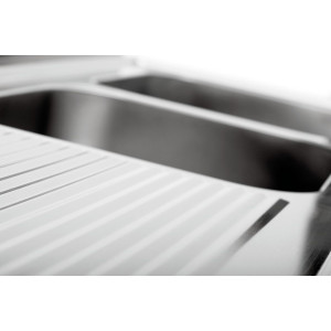 Iegremdējama mazgātava ar nolaižamu plauktu pa kreisi - 700 x 1800 mm