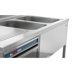 Iemērcēšanas veļas mazgātava 700 - 2 trauki un nolaišanas vieta pa kreisi