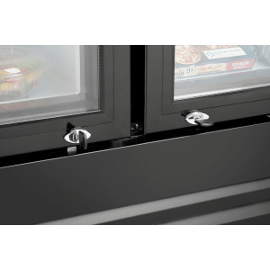 Pozitīvā un negatīvā ledusskapis - 2 stikla durvis - 820 L - Bartscher