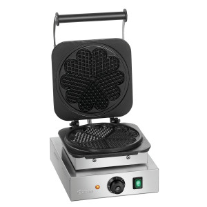 Profesionāls vafeļu cepējs Bartscher 1HW211 no nerūsējošā tērauda - Ideāla sirds formas vafeļu cepšana