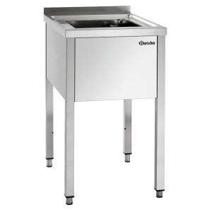 Nerūsējošā tērauda Bartscher baseins profesionālai virtuvei.