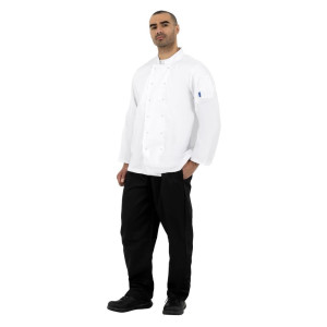 Vegas baltās virtuves jaka ar garām piedurknēm - XXL izmērs - Whites Chefs Clothing - Fourniresto