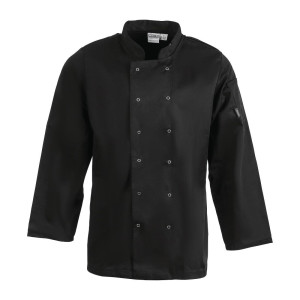 Melnās virtuves jaka ar garām piedurknēm Vegas - izmērs Xs - Whites Chefs Clothing - Fourniresto