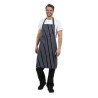 Priekšauts Bavette bez kabatas, jūras un baltās svītrās 965 x 710 mm - Whites Chefs Clothing - Fourniresto
