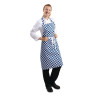 Balti un zilie rūtiņu polikotona priekšauts 710 x 970 mm - Whites Chefs Clothing - Fourniresto