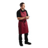 Priekšauts Bavette Bordeaux no polikotona 710 x 970 mm - Whites Chefs Clothing - Fourniresto