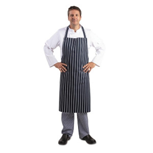 Pagar Bavette Extra Long Bez kabatas, jūras un baltās svītrās - Whites Chefs Clothing - Fourniresto