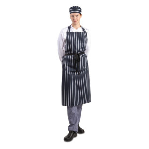 Pagar Bavette Extra Long Bez kabatas, jūras un baltās svītrās - Whites Chefs Clothing - Fourniresto