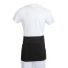 Īss melns servētāja priekšauts no polikotona 373 x 750 mm - Whites Chefs Clothing - Fourniresto