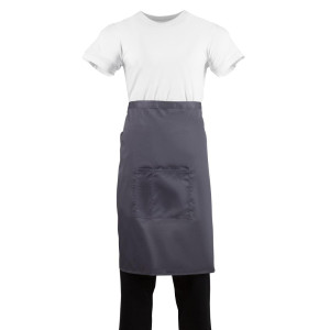 Paklājs servitējam pelēkā krāsā no polikotona 1000 x 700 mm - Whites Chefs Clothing - Fourniresto