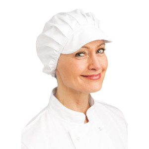 Charlotte Balta no polikotona - vienīgais izmērs - Whites Chefs Clothing - Fourniresto