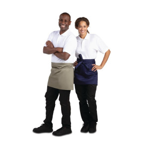 Olvu polikotona īsais servētāja priekšauts 373 x 750 mm - Whites Chefs Clothing - Fourniresto