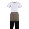 Īss gaiši brūns polikotona servētāja priekšauts 373 x 750 mm - Whites Chefs Clothing - Fourniresto