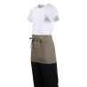 Īss gaiši brūns polikotona servētāja priekšauts 373 x 750 mm - Whites Chefs Clothing - Fourniresto
