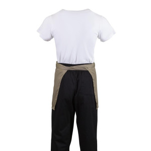 Īss gaiši brūns polikotona servētāja priekšauts 373 x 750 mm - Whites Chefs Clothing - Fourniresto