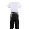 Īss gaiši brūns polikotona servētāja priekšauts 373 x 750 mm - Whites Chefs Clothing - Fourniresto