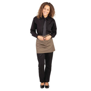 Īss gaiši brūns polikotona servētāja priekšauts 373 x 750 mm - Whites Chefs Clothing - Fourniresto