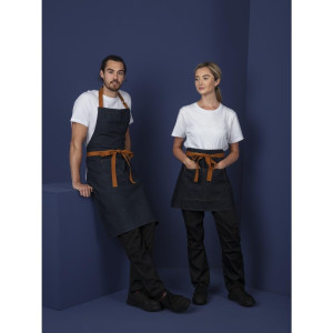 Džinsa zils servētāja priekšauts ar 1000 x 700 mm kokvilnas jostu - Whites Chefs Clothing - Fourniresto