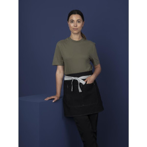 Īsa melna denim servētāja priekšauti Southside 400 x 760 mm - Whites Chefs Clothing - Fourniresto