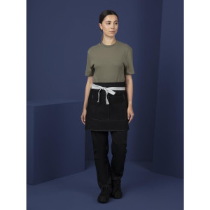 Īsa melna denim servētāja priekšauti Southside 400 x 760 mm - Whites Chefs Clothing - Fourniresto