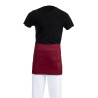 Īss bērnu servētāja priekšauts bordo krāsā no polikotona 373 x 750 mm - Whites Chefs Clothing - Fourniresto