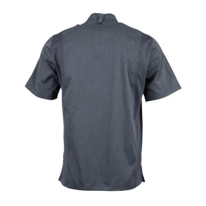 Kokvilna ar īsām piedurknēm un rāvējizlietni zila krāsā - L izmērs - Chef Works - Fourniresto