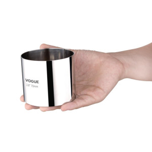 Austenīga putu aplis no nerūsējošā tērauda Ø 70 mm P 60 mm - Vogue - Fourniresto