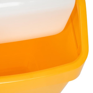 Dzeltena atkritumu tvertne no polipropilēna ar plakano vāku 50 L - Scot Young - Fourniresto