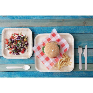 Bioloģiski noārdāma koka dakšiņa 155 mm - 100 gabalu komplekts - Fiesta Green - Fourniresto