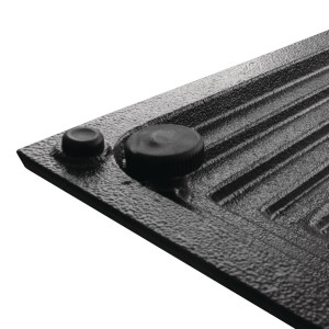 Galds ar kvadrātveida kājām, kāpņu efektu, no lietotas dzelzs, 425 x 720 mm - Bolero - Fourniresto