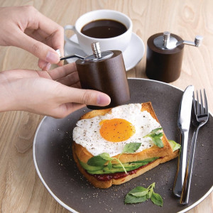 Sāls un piparu dzirnaviņas tumšā koka krāsā - Olympia - Fourniresto