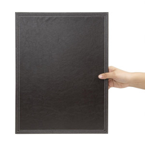 Galda komplekts no brūna mākslīgā ādas 300 x 400 mm - Olympia - Fourniresto