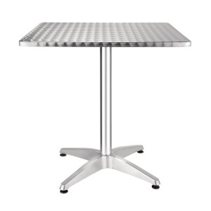 Kafejnīcas kvadrātveida tērauda bistro galds - 700 x 700 mm - Bolero - Fourniresto