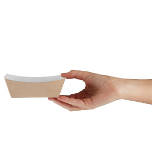 Mazs kompostējams krafta pārtikas kastītis 87 x 124 mm - 500 gabalu komplekts - Colpac - Fourniresto