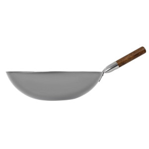 Wok ar puslodes pamatu no tērauda Londonwok Ø 38 cm - FourniResto - Fourniresto
