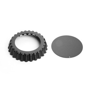 Tarteletes formas ar nelipīgu pārklājumu un noņemamu pamatni 10 cm - 3 gabali - Vogue - Fourniresto