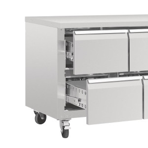 Refrigerētais galds GN 1/1 ar ventilāciju un 8 kastēm, sērija U 616L - Polar - Fourniresto