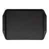 Melns taisnstūra plāksnes ar polipropilēna rokturiem ātrās ēdināšanas 430mm - Cambro - Fourniresto