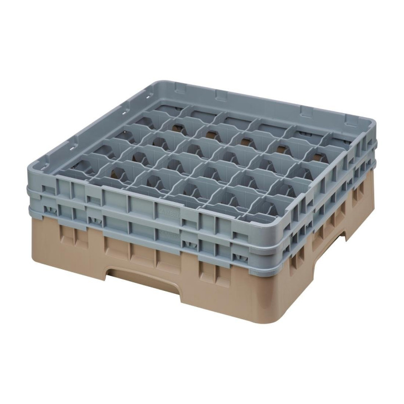 Stiklu skapis ar 36 nodalījumiem, Camrack, beige, maksimālais augstums 133 mm - Cambro - Fourniresto