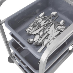 Pusdienu ratiņš no nerūsējošā tērauda 3 līmeņos - Vogue - Fourniresto