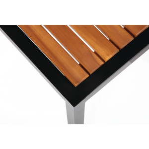 Krēsli no tērauda un akācijas - 4 gabali - Bolero - Fourniresto