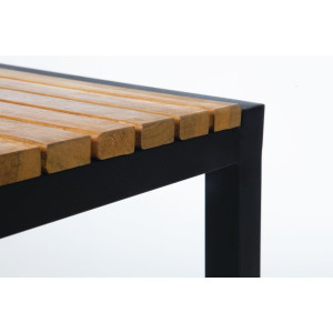 Bara krēsli no tērauda un akācijas - 2 gabali - Bolero - Fourniresto