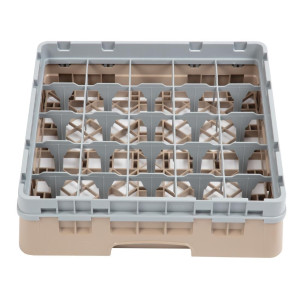 Stiklu skapis ar 25 nodalījumiem Camrack Beige- L 500 x P 500mm - Cambro