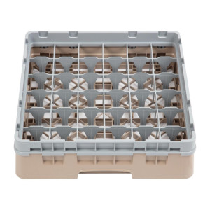 Stiklu skapis ar 36 nodalījumiem Camrack Beige- Garums 500 x Platums 500 mm- Cambro