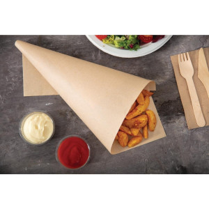 Nebalts kompostējams sēru papīrs - G 380 x P 275mm - 500 gabalu komplekts - Vegware