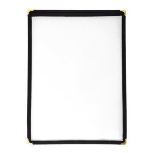 Aizsargapvalks Amerikāņu stila A4 divām skatieniem melns - Olympia - Fourniresto