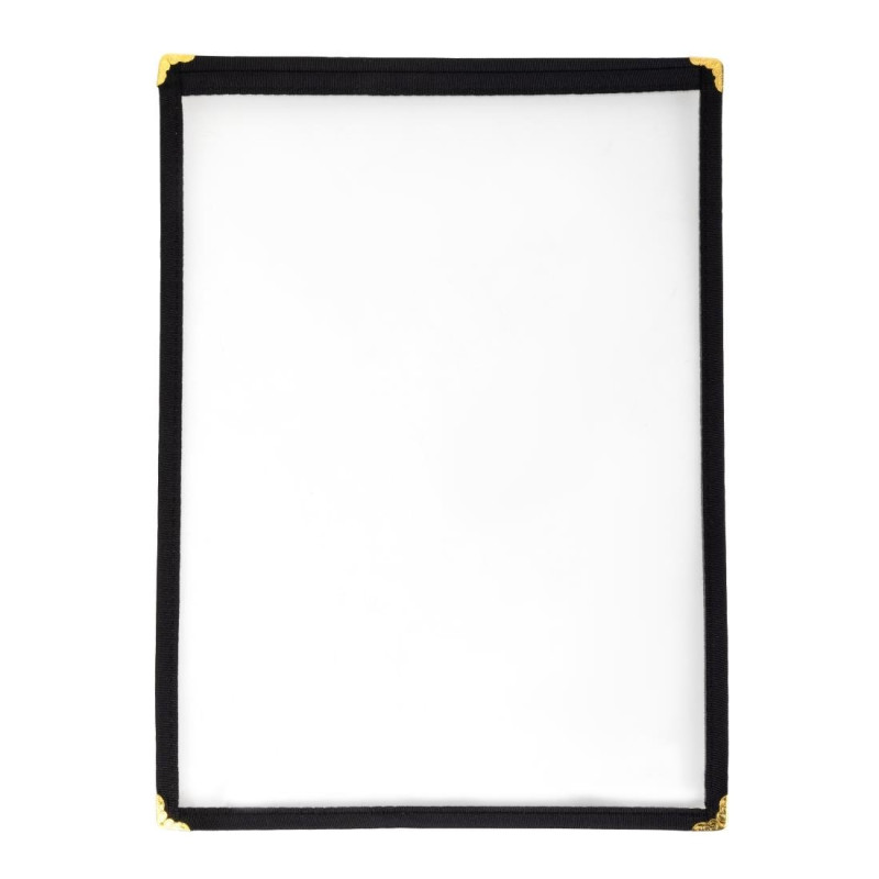 Aizsargapvalks Amerikāņu stila A4 divām skatieniem melns - Olympia - Fourniresto