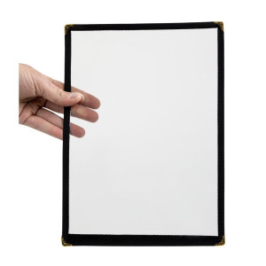 Aizsargapvalks Amerikāņu stila A4 divām skatieniem melns - Olympia - Fourniresto