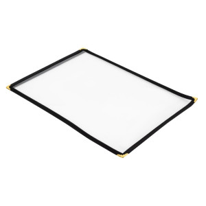 Aizsargapvalks Amerikāņu stila A4 divām skatieniem melns - Olympia - Fourniresto