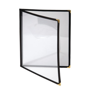 Aizsargapvalks Amerikāņu stila A4 četrās skatienos melns - Olympia - Fourniresto